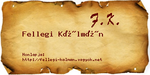 Fellegi Kálmán névjegykártya
